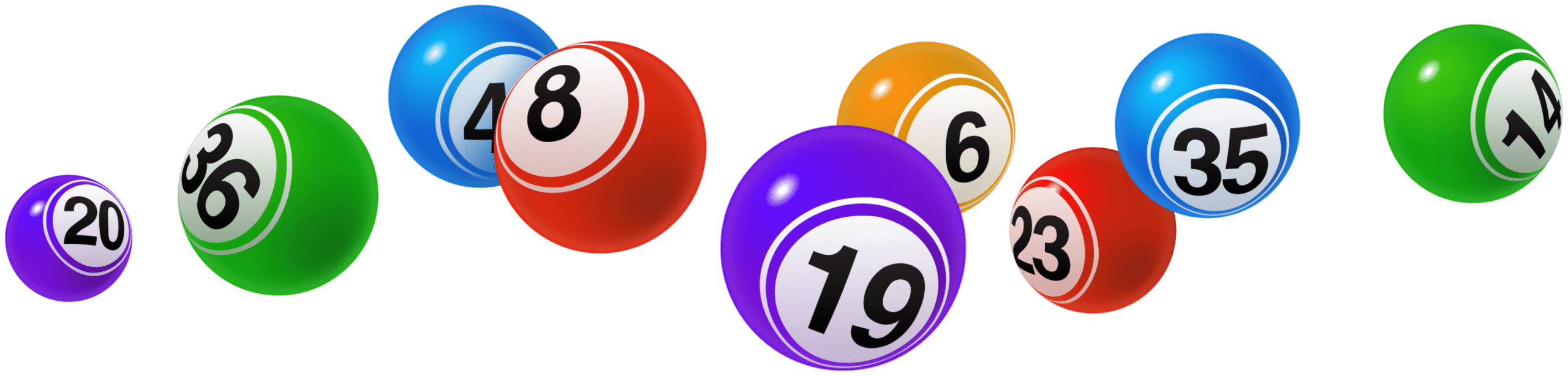 Assortment of BINGO balls